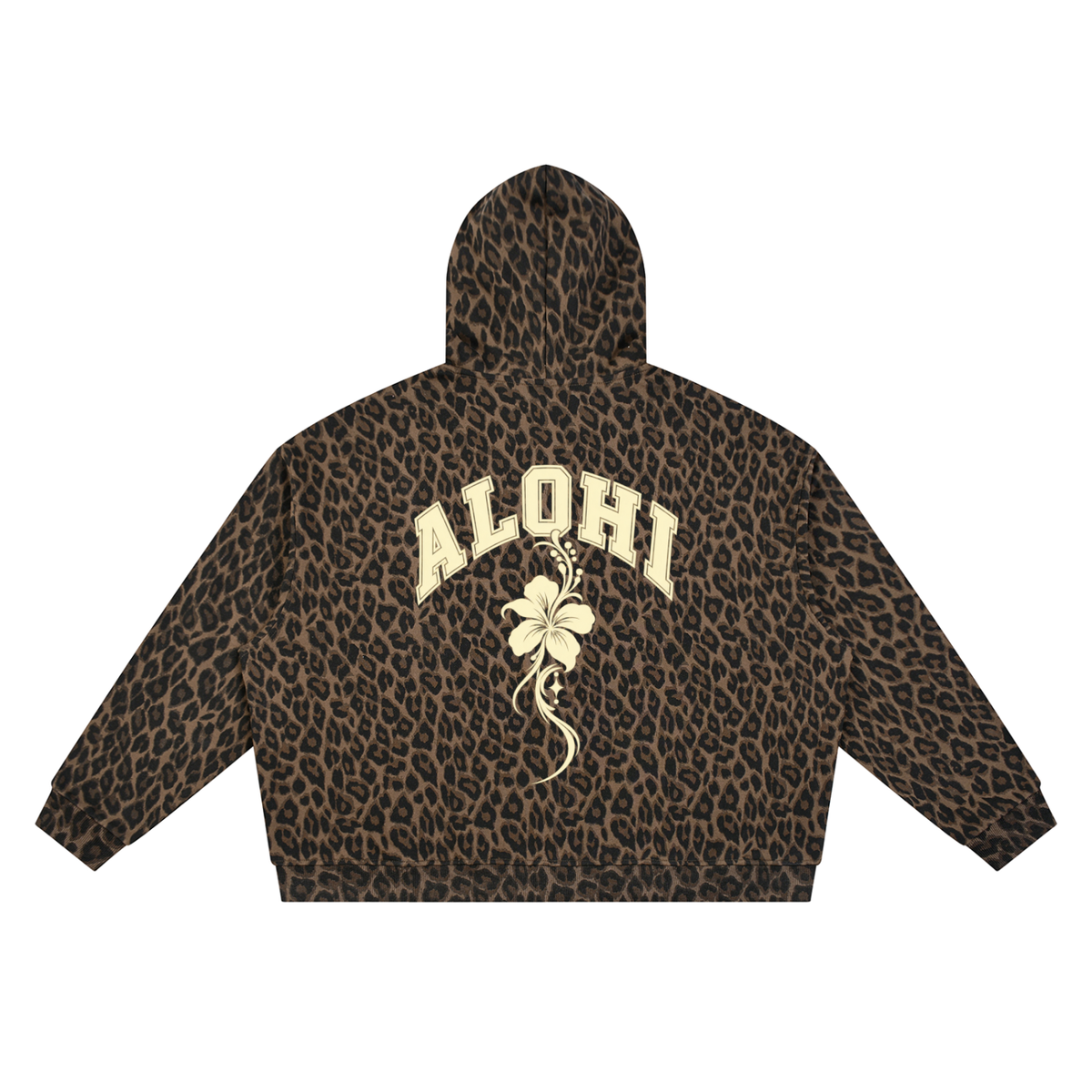 WAILEA Leopard Zip Hoodie, Alohi After Beach